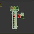 Industrial Signal Light Control Panel With Red Yellow Green Lamps Buttons And Indicators