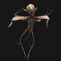 Game Movie Character Gaunt Pale Skinned Winged Creature With Long Limbs And Tentacles