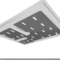 Modern Ceiling Design With Grid Pattern Panels And Recessed Lights