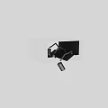 Modern Downlights and Spotlights Adjustable Arm Directional Lighting Black Metal Fixtures
