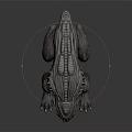 Sci-Fi Reptilian Creature With Armored Body Sharp Claws And Dripping Textures 3d model