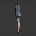 Female Mannequins Showcasing Two Different Stylish Outfits With Coats And Skirts