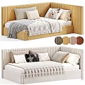 Stylish Children's Bed with Soft Pillows Cozy Blanket and Multiple Color Options