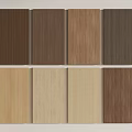 Various Colored Wooden Wall Panels with Natural Wood Grain Patterns