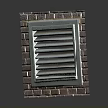 Industrial Brick Wall Mounted Metal Ventilation Grille Equipment with Grid Design