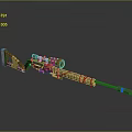 Tactical Sniper Rifle With Wooden Stock Optical Scope And Metal Components Design