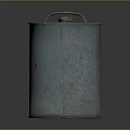 Vintage Metal Storage Container With Cylindrical Shape And Handle For Home Use