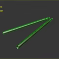 Two Long Traditional Wooden Musical Equipment Instruments With Holes Design