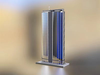 Modern High Rise Commercial Complex With Glass Curtain Wall And Contemporary Urban Design 3d model