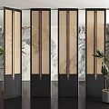 New Chinese-style screen partition 3d model