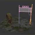 Old Rubber Tire Beside Metal Frame With Solar Panel On Grassy Ground