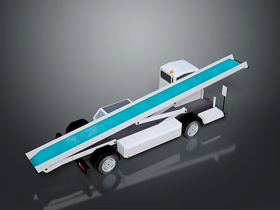 Conveyor Belt Air Container Trailer Airport Trailer Security Inspection Channel Security Inspection Conveyor Belt Security Inspection Conveyor Car 3d model