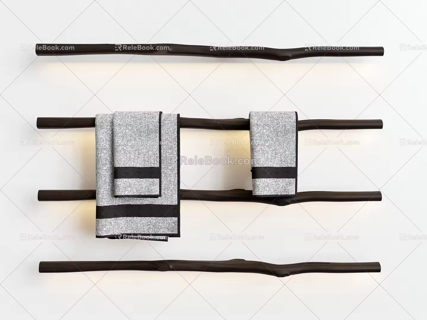 Towel Rack Storage Rack Towel Log Storage Rack Log Towel Rack 3d model