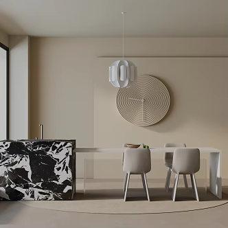 Modern table combination 3d model