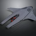 Futuristic Gray Aerospace Spacecraft Design With Advanced Wing Structure For Exploration