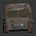 Rusty Old Van with Weathered Red Exterior and Worn Body Details