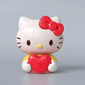 Cute Hello Kitty Inflatable Toy With Red Bow Yellow Top And Red Heart
