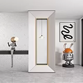 Modern porch aisle partition 3d model