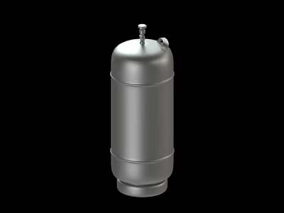 Stainless Steel Cylindrical Storage Container For Household Daily Use 3d model