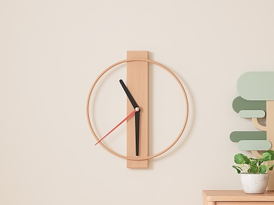 Simple Wall Clock Cream Style Clock Wall Decoration Pendant Wall Clock model