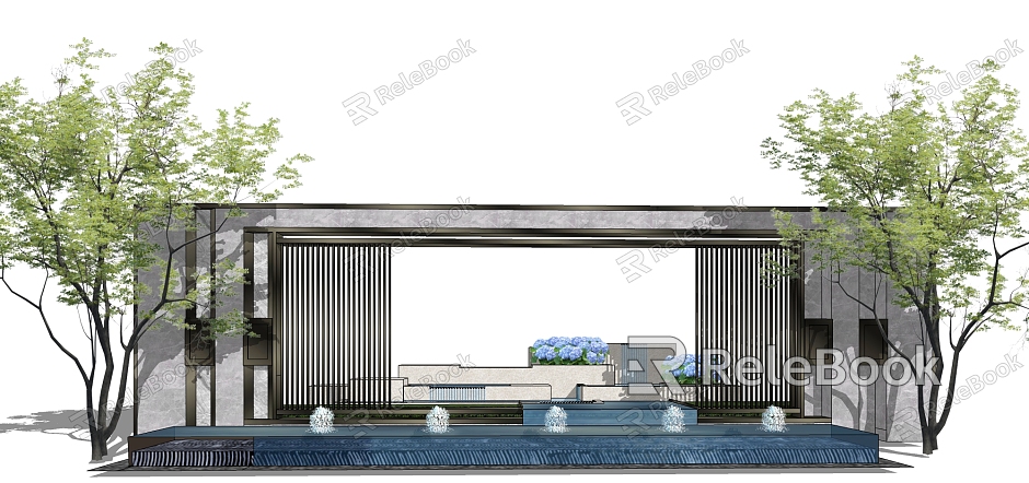 New Chinese style landscape wall model