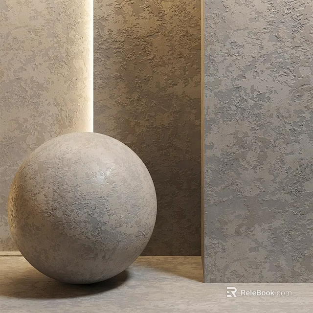Spherical Decorative Structure With Textured Wall And Rough Surface Design 3d model 