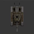 Military Tank With Metal Armored Body Cannon And Heavy Duty Tracks