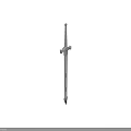 Gray Model Sword Weapon Featuring Three Rectangular Cutouts on Blade for Toy Use 3d model