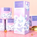 HAPAWIND Pink Purple Series Decorative Packaging With Floral Patterns And Golden Balls