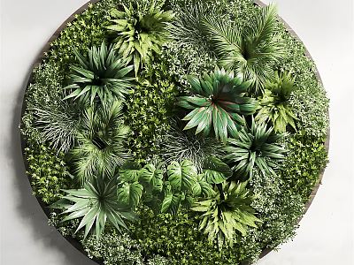 Modern Green Plant Wall Green Plant Green Plant Three-dimensional Wall Decoration model