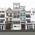 Modern Detached Villa With Multi Story Design Large Glass Windows Greenery Balconies And Surrounding Trees