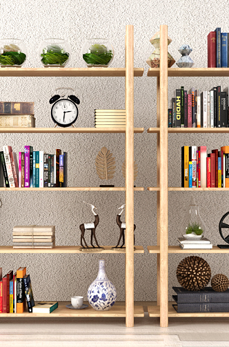 Modern Bookshelf 3d model