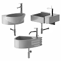 Stylish Modern Bathroom Wash Basins With Various Shapes And Chrome Faucets