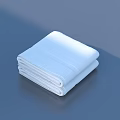 Soft White Folded Towels On Blue Background For Daily Use