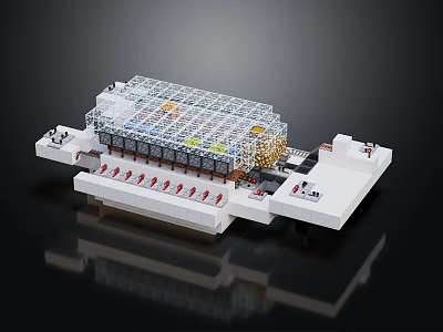 Modern Farm Automation Farm One Meter Vegetable Garden 3d model