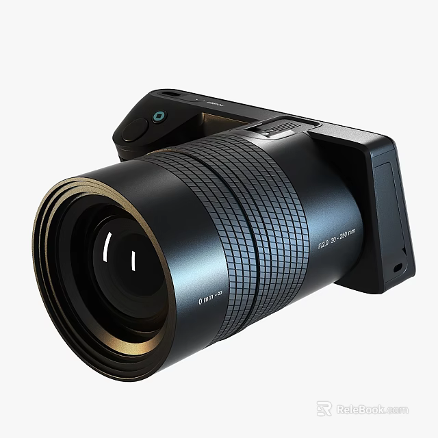 High Definition Digital Camera Lens With Modern Design 3d model