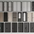 Various Styles of Interior Hinged Doors in Different Colors and Designs