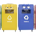Modern trash can sorting trash can outdoor trash can cartoon trash can metal trash can plastic trash can 3d model