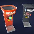 Red And Black Boxer Standing Boxing Punch Machines With Punch Balls