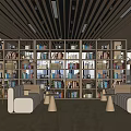 Stylish Modern Book Art Interior Design With Wooden Bookshelves And Colorful Books