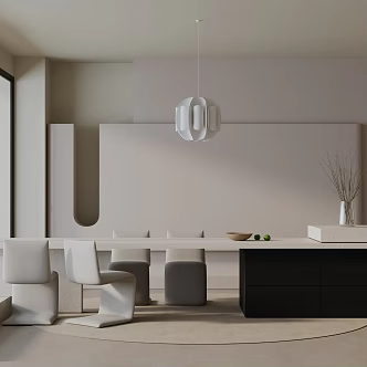 Modern dining table 3d model