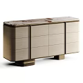 Modern Luxury Wooden Chest Of Drawers With Marble Top For Elegant Living Room Storage Furniture