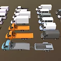 Different Types of Commercial Vehicles in Multiple Colors Including Trucks Vans and Trailers
