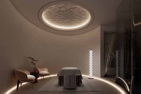 The quiet SPA simulation beauty room 3d model