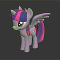 Pink Unicorn Pony Plush Toy With Wings Blue Purple Mane Tail And Star Design