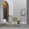 Stylish Modern Floor Lamps With Glass Shades And Metal Stands For Home Interior