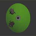 Futuristic Mechanical Setup With Green Platform Transparent Cylinder Container Green Liquid And Flying Insects
