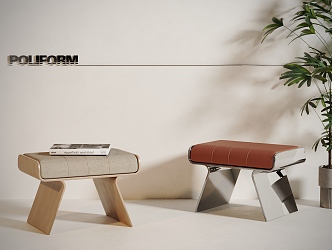 modern sofa stool low stool 3d model