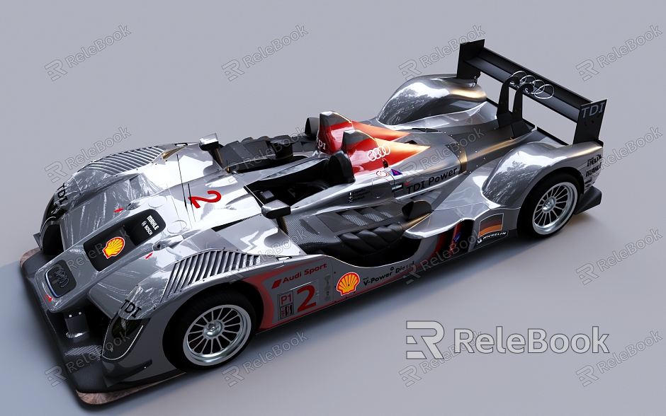 Grey Car sports car Audi R15 model