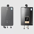 Two Modern Household Gas Water Heaters With Digital Display And Sleek Design Panels